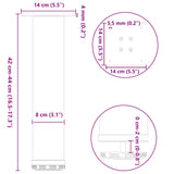 Coffee Table Legs 4 pcs Anthracite 42-44 cm Steel 4012466