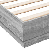 Bed Frame without Mattress Grey Sonoma 140x200 cm 3209861