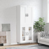 Highboard White 69.5x34x180 cm Engineered Wood 3199649