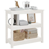 Console Table White 80x40x74 cm Solid Wood Pine 821670