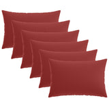 Cushion with Pillow HEERLEN 6 pcs Wine Red Polyester 925126