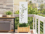 Garden Privacy Screen White 32 x 140 cm Cold-rolled steel 876253