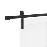 Sliding Door White and Black 78 x 211 cm Solid Pine Wood 3333165
