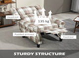160&deg Reclining Armchair, with Footrest - Brown T3398P343455