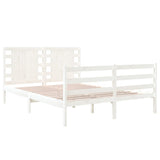 Bed Frame without Mattress White 120x190 cm Small Double Solid Wood Pine 3104254