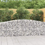 Arched Gabion Baskets 9 pcs 400x50x80/100 cm Galvanised Iron 3145950