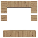 TV Cabinet Set 8 pcs Artisan Oak Engineered Wood 3393335
