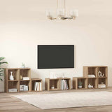 TV Cabinet Set Wall-mounted 8 pcs Artisan Oak Engineered Wood 3393275