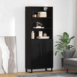 Highboard with Drawer 2 pcs Black Oak Engineered Wood 3416220