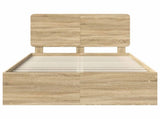 Bed Frame with Headboard Sonoma 120 x 200 cm Solid Pine Wood 3412508