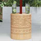 Parasol Base Natural 34 x 40 cm Solid Wood 42006471