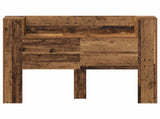 Headboard Cabinet with LED Old Wood 140 x 16.5 x 103.5 cm 8006566