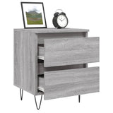 Bedside Cabinets 2 pcs Grey Sonoma 40x35x50 cm Engineered Wood 826889