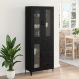 Highboard Black Oak 69.5 x 34 x 180 cm Engineered Wood 3416087
