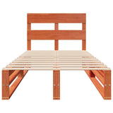 Bed Frame without Mattress Wax Brown 100x200 cm Solid Wood Pine 850799