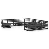 12 Piece Garden Lounge Set Solid Pinewood 3076058