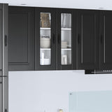 Wall Glass Cabinet PORTO Black 60 x 31 x 80 cm Engineered Wood 885436