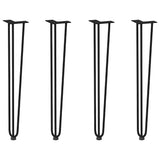 hairpin legs for console tables for Console Table 4 pcs Black 72 cm Solid Steel 4012444