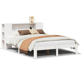 Bookcase Bed White Solid Pine Wood Double Bookcase Bed 3322510