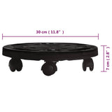 Plant Trolleys with Wheels 3 pcs Diameter 30 cm Black 170 kg 3143916