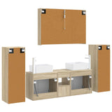 Bathroom Furniture Set 6 pcs Sonoma Oak 3407169