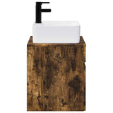 Bathroom Furniture Set Smoked Oak Engineered Wood 3404295