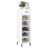 Shoe Cabinet White 30x35x105 cm Engineered Wood 829692