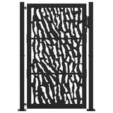 Garden Gate Black 100x150 cm Steel Trace Design 4100981
