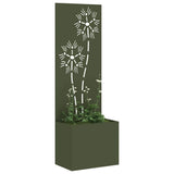 Garden Privacy Screen Olive green 50 x 140 cm Cold-rolled steel 876437