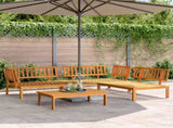 Pallet Sofa Set Brown Solid acacia wood Modular Garden Sofa Set 3209436