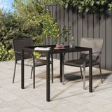 Garden Table Brown 90 x 90 x 75 cm Poly Rattan 362532