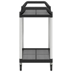 ZNTS 2-Tier Trolley Black 99x50x97 cm Aluminium 30324