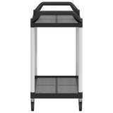 ZNTS 2-Tier Trolley Black 99x50x97 cm Aluminium 30324