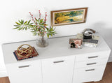 Sideboard, Modern Storage Cabinet with 2 Drawers, 3 Doors and Adjustable Shelves, Kitchen Cabinet T3398P341478