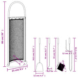 5 Piece Fireplace Tool Set 23x15x66 cm Steel 156379