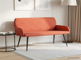 2 Seater Sofa with Metal Legs 2-Seater Red Orange 42051050