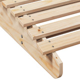 Sun Loungers 2 pcs 205x60x31.5 cm Solid Wood Pine 832573