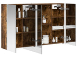 Bathroom Mirror Cabinet Smoked Oak 83.5 x 15.5 x 70 cm 889267