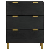 Sideboards 2 pcs Black 60x33x75 cm Engineered Wood 3309992