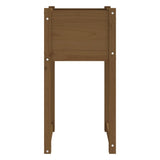 Planters 2 pcs Honey Brown 40x40x81 cm Solid Wood Pine 822129