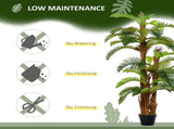 Set of 2 Artificial Plant Tropical Palm in Pot, Fake Plants for Home Indoor Outdoor Decor, 150cm, T3398P377670