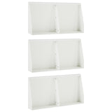 Retaining Wall 6 pcs 40 x 12 x 40 cm Steel White 3449143