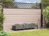 Garden Planter with Wheels Light Grey 120 x 40 x 33 cm PP 3423044