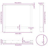 Dining Table Legs White 2 pcs 70x cm Steel 4013309