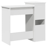 Desk with Shelves White 84x40x78 cm Engineered Wood 860445