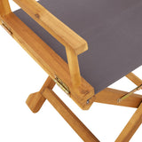 4 Piece Folding Garden Chairs Dark Grey Fabric 3208913