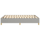Box Spring Bed Frame Light Grey Double Fabric 3121208