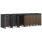 Wheelie Bin Storage for 6 Bins Anthracite 408 x 77.5 x 121.5 cm 3394777