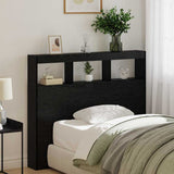 Headboard Black Oak 120 x 17 x 102 cm Engineered Wood 869113
