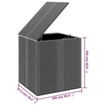 Garden Cushion Box PE Rattan 100x97.5x104 cm Brown 317227